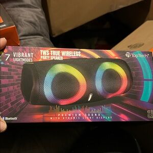 Wireless Party Speaker - Black with Dynamic Light Display